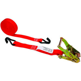 Ratchet Strap with Wire Hooks, 1" x 6', Red