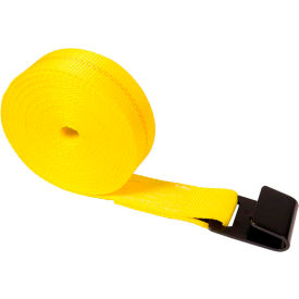 Winch Strap with Flat Hook, 2" x 40', Yellow