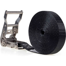 Stainless Steel Endless Ratchet Strap, 1" x 15', Black