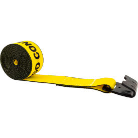 Winch Strap with Flat Hook, 3" X 30', Yellow