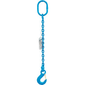 Single Leg Chain Sling, Sling Hook, 1/2" x 5', 17900 lb. Capacity, 90-Degrees Angle, G120