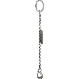Single Leg Chain Sling, Sling Hook, 1/4" x 5', 1400 lb. Capacity, 90-Degrees Angle, G63