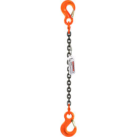 Single Leg Chain Sling with Sling Hook On Both End, 9/32" x 3', Grade 100