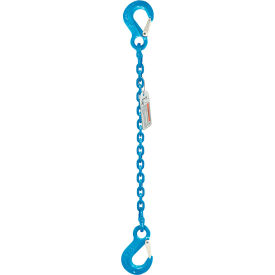 Single Leg Chain Sling, Sling Hooks Both Ends, 9/32" x 5', 5200 lb. Capacity, 90-Degrees, G120