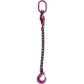 1/2" x 10' Adjustable Single Leg Chain Sling with Sling Hook, Grade 100