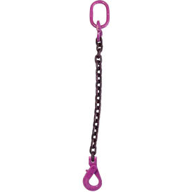 3/8" x 3' Single Leg Chain Sling with Self-Locking Hook, Grade 100