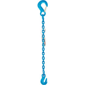 Single Leg Chain Sling, Sling & Grab Hook, 1/2" x 5', 17900 lb. Sling Capacity, 90-Degrees, G120