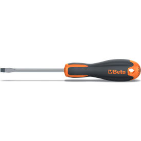 1201E Slotted Screwdriver, Chrome-Plated, Black Tip, OAL 100mm