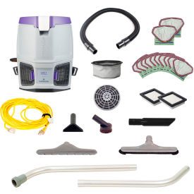 GoFit 3 Commercial Backpack Vacuum with Restaurant Tool Kit, 3/4 Gallon Capacity
