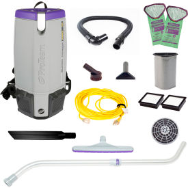 Super Coach Pro 10 Backpack Vacuum with Xover Multi-Surface Telescoping Wand Kit
