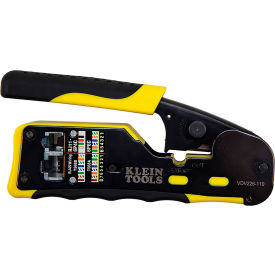 Ratcheting Ethernet Cable Crimper/Stripper/Cutter For Pass-Thru