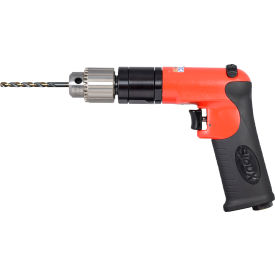 0.5 HP Reversible Pistol Grip Air Drill, Keyed 1/4" Chuck, 800 RPM