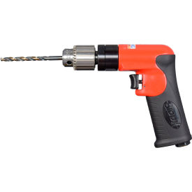 Non-Reversing Pistol Grip Air Drill, Keyed Chuck, 1/4" Chuck, 23000 RPM