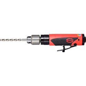 0.4 HP Straight Non-Reversible Air Drill, Keyed 1/4" Chuck, 6000 RPM
