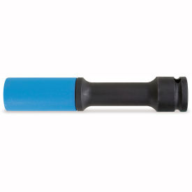 17mm Wheel Nut Impact Socket, Long Series, Colored Polymeric Insert, 150 mm long