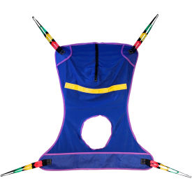Full Body Patient Sling with Commode Opening, Mesh, Large, 600 lb Weight Capacity