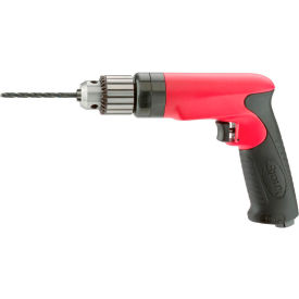 1 HP Non-Reversing Pistol Grip Air Drill, Keyed Chuck, 1/4" Chuck, 2600 RPM