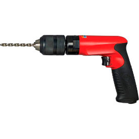 1 HP Non-Reversing Pistol Grip Air Drill, Keyed Chuck, 1/4" Chuck, 4000 RPM