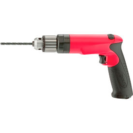 Reversible Pistol Grip Air Drill, Keyed Chuck, 3/8" Chuck, 1200 RPM