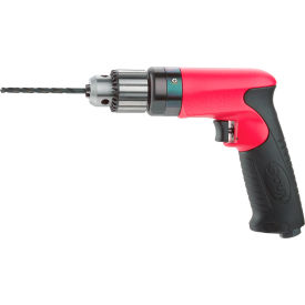 0.60 HP Non-Reversing Pistol Grip Air Drill, Keyed 3/8" Chuck, 1200 RPM