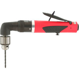 Reversible Large Right Angle Air Drill, Keyed Chuck, 1/4" Chuck, 2000 RPM