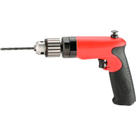 0.60 HP Rapid Reverse Pistol Grip Air Drill, Keyed Chuck, 3/8" Chuck, 2000 RPM