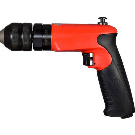 0.60 HP Rapid Reverse Pistol Grip Air Drill, Keyless 1/2" Chuck, 700 RPM