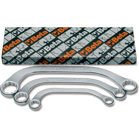 Double End Half Moon-Shaped Box End Obstruction Wrench, 12 Points, Set of 3