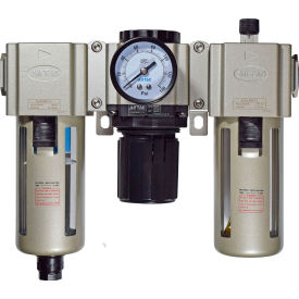 Filter/Regulator/Lubricator Unit, 1/2" NPT, 90 Max PSI