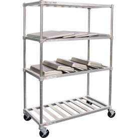 Mobile Heavy Duty Adjustable Pot & Pan Rack, 48"W x 24"D x 76-1/4"H