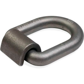 1" Long Weldable D-Ring with Mounting Clip, Gray
