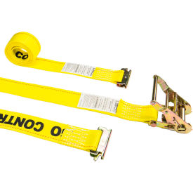 E-Track Ratchet Strap, 2" x 12', Yellow
