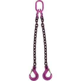 KWB 3/8" x 3' 2 Leg Chain Sling with Sling Hooks, Grade 100