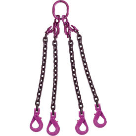 KWB 3/8" x 20' Adjustable 4 Leg Chain Sling with Self-Locking Hooks, Grade 100