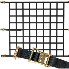 Heavy-Duty Cargo Net with Ratchets & E-Track Fittings, 82" x 82"