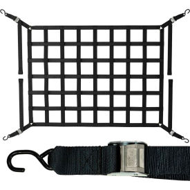 Standard Bed Pickup Truck Cargo Net with Cam Buckles & S-Hooks, 66" x 50"