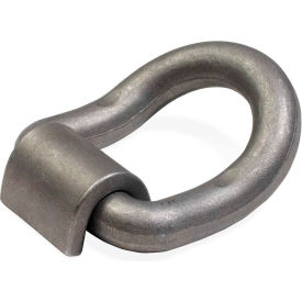 1" Bent Weldable D-Ring with Mounting Clip, Gray