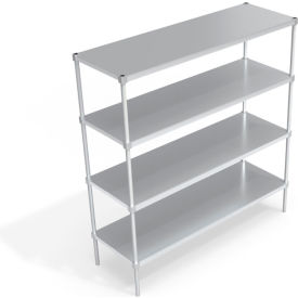 Heavy Duty Shelving Unit, 4 Solid Brute Shelves, 72"W x 24"D x 76-1/4"H