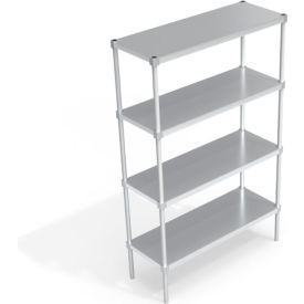 Heavy Duty Shelving Unit, 4 Solid Brute Shelves, 48"W x 18"D x 76-1/4"H