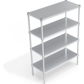Heavy Duty Shelving Unit, 4 Solid Brute Shelves, 48"W x 20"D x 68-1/4"H