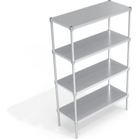 Heavy Duty Shelving Unit, 4 Solid Brute Shelves, 48"W x 20"D x 76-1/4"H