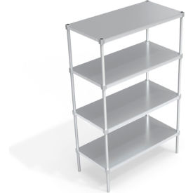 Heavy Duty Shelving Unit, 4 Solid Brute Shelves, 48"W x 24"D x 76-1/4"H
