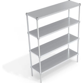Heavy Duty Shelving Unit, 4 Solid Brute Shelves, 60"W x 18"D x 76-1/4"H