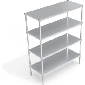 Heavy Duty Shelving Unit, 4 Solid Brute Shelves, 60"W x 24"D x 76-1/4"H