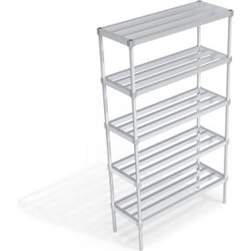 Heavy Duty Shelving Unit, 5 HD-Bar Tubular Shelves, 48"W x 18"D x 84-1/4"H