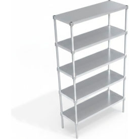 Heavy Duty Shelving Unit, 5 Solid Brute Shelves, 48"W x 24"D x 84-1/4"H