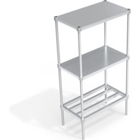Industrial Shelving Unit, (1) HD-Bar Tubular & (2) Brute Shelves, 36"W x 20"D x 68-1/4"H
