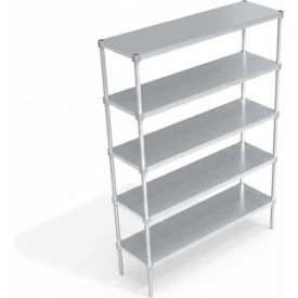 Heavy Duty Shelving Unit, 5 Solid Brute Shelves, 60"W x 24"D x 84-1/4"H