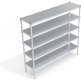 Heavy Duty Shelving Unit, 5 Solid Brute Shelves, 72"W x 18"D x 68-1/4"H
