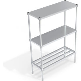 Industrial Shelving Unit, (1) HD-Bar Tubular & (2) Brute Shelves, 48"W x 18"D x 68-1/4"H